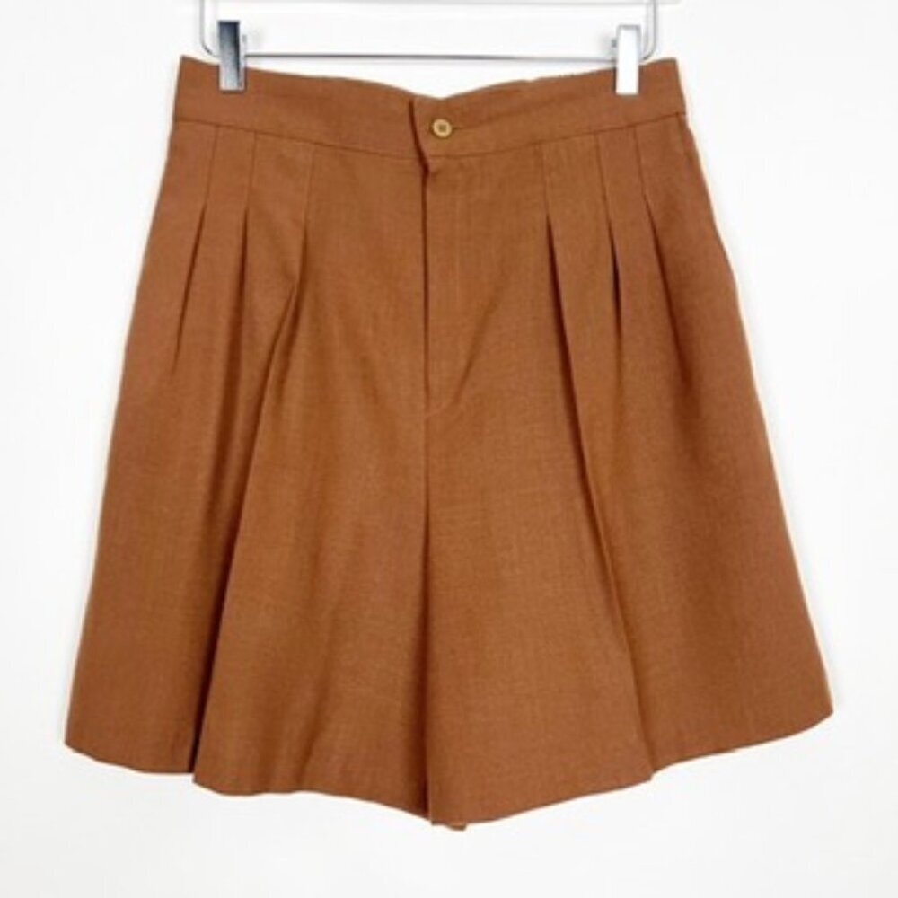 Vintage Briggs New York Trouser Shorts Women's Size 14 High Waisted Pleated